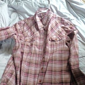 New LL Bean purple cabin flannel